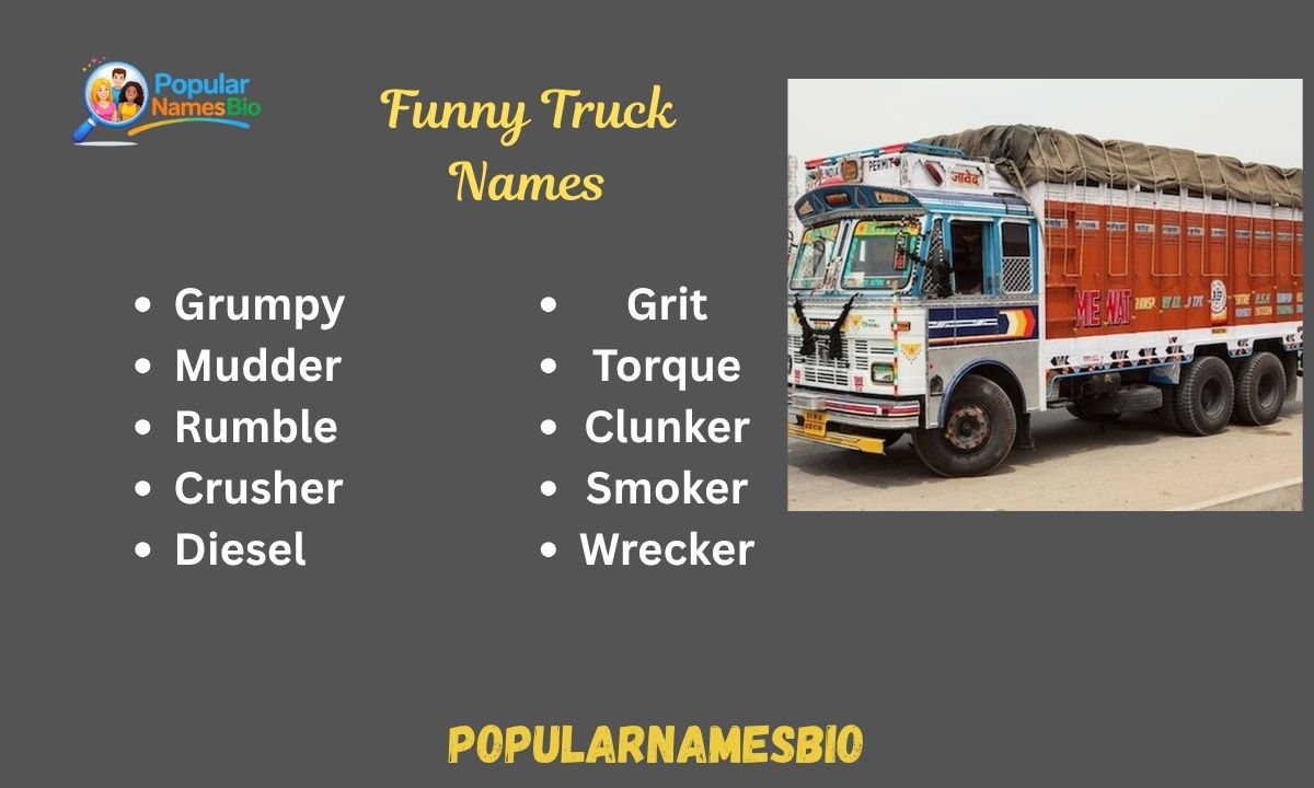 540+ Funny Truck Names Dirty, Unique, Boy & Girl 2026