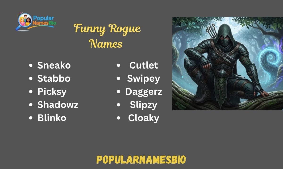 450+ Funny Rogue Names WoW, DnD, Unique, Male, Female & Kids