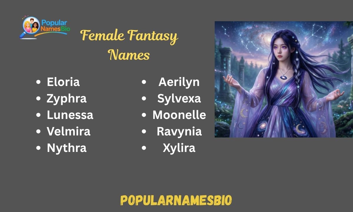 480+ Beautiful Female Fantasy Names Funny, Cool & Unique With Meanings